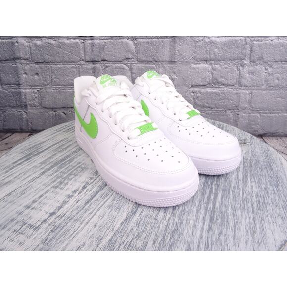 Nike Air Force 1 07 White/Action Green Youth 4.5 Women 6 New In Box - Picture 3 of 13